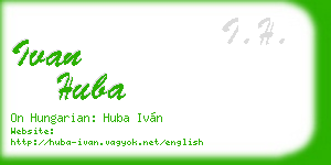 ivan huba business card