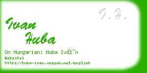 ivan huba business card